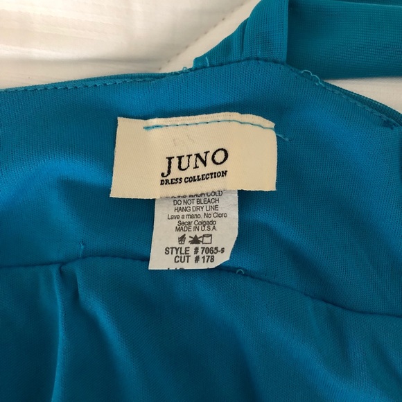 Flowy Teal Cocktail Dress - Picture 8 of 8